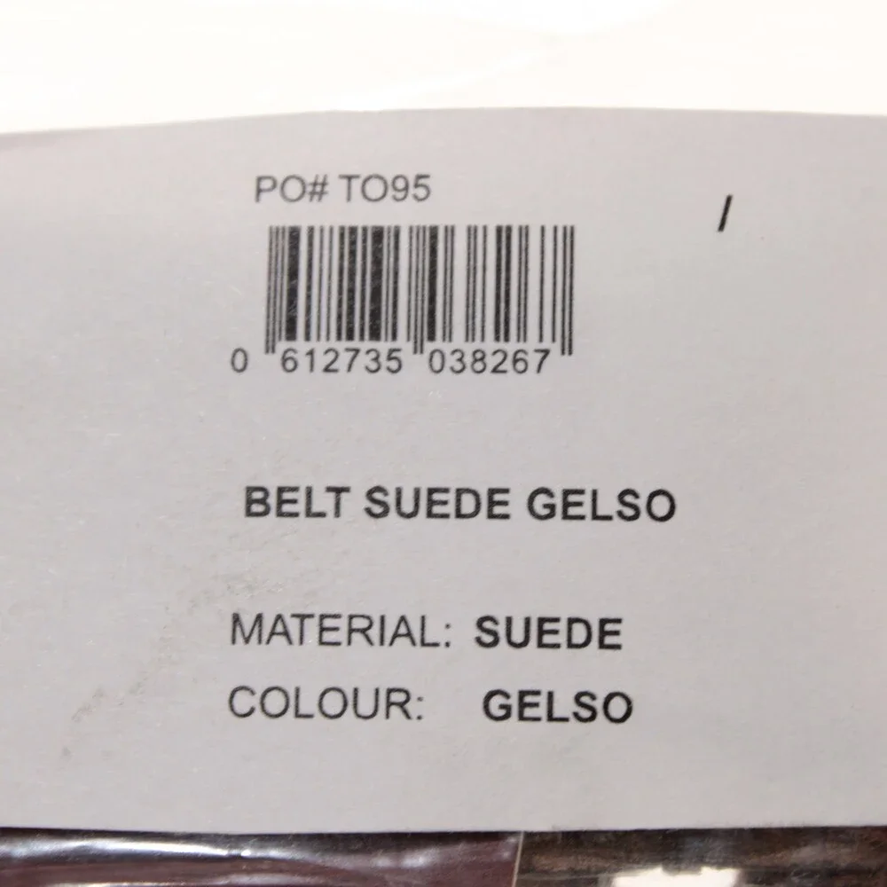 Di Bianco NWT Cut to Size Dress Belt In Solid Brown Suede Leather One Size